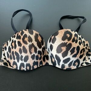 Victoria’s Secret Very Sexy Leopard Print Push-Up Bra - Brown/Black 36 C